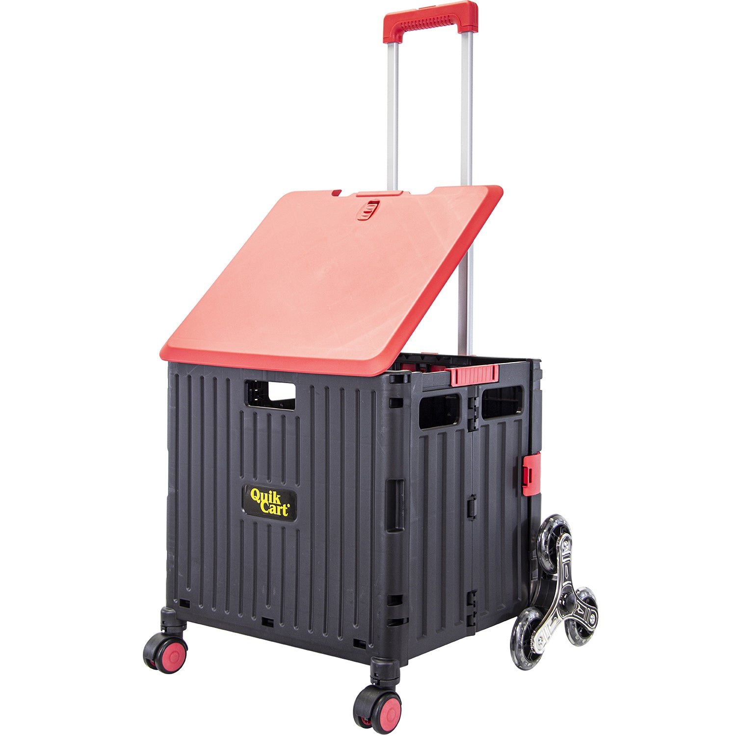 Dbest Products Quik Cart Pro – Faltbare Rollkiste Mit Sitz, Bis 54 Kg Tragkraft, Ideal Für Lehrer, Einkauf & Werkstatt