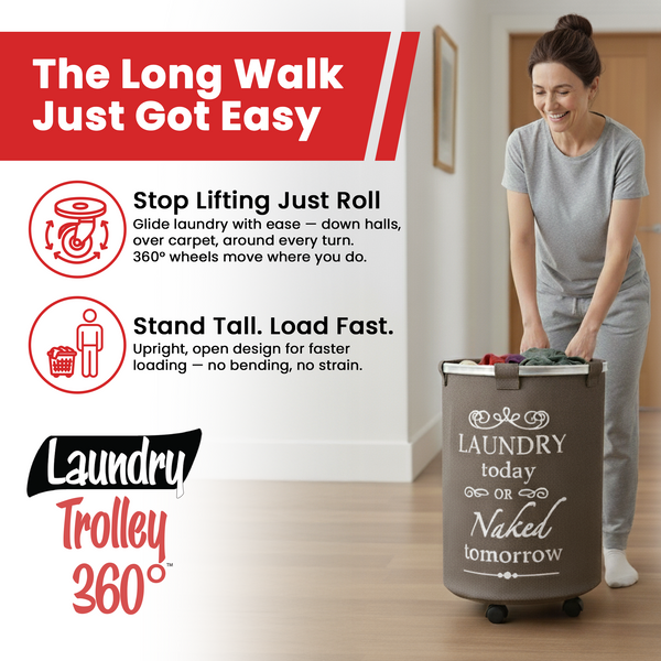 Laundry Trolley 360, Brown