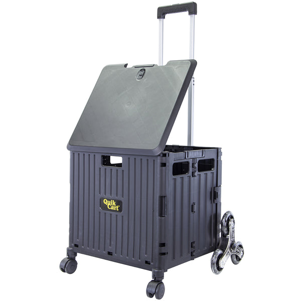 dbest products Quik Cart Stair Climber Swing Lid, Black