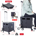 dbest products Quik Cart Stair Climber Swing Lid, Black
