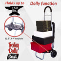 Trolley Dolly with Seat - Black
