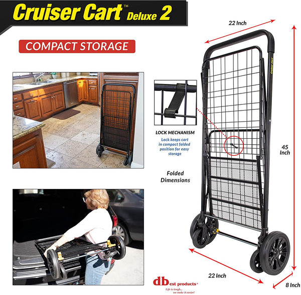 Dimensions of folded Cruiser Cart.