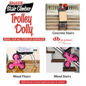 Trolley dolly climbing stairs.