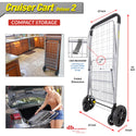 Dimensions of folded Cruiser Cart.