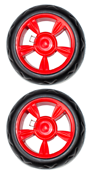 Two Beefy Wheels Replacement -  Red - Trolley Dolly  Replacement - Storage & Organization,dbest products, Inc - dbest products, Inc