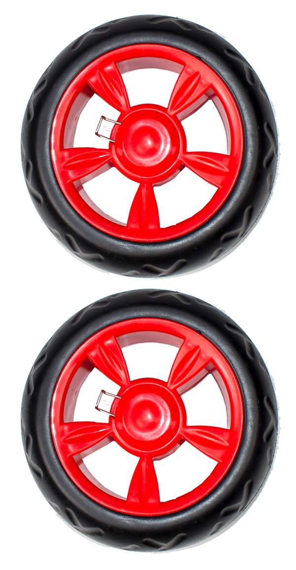Two Beefy Wheels Replacement -  Red - Trolley Dolly  Replacement - Storage & Organization,dbest products, Inc - dbest products, Inc