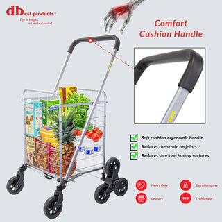 dbest products Quik Cart - Caja plegable con ruedas para profesores,  capacidad de 80 libras, hecha de plástico resistente y utilizada como  asiento