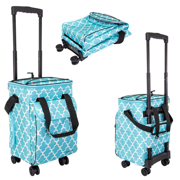 Ultra Compact Cooler Smart Cart 360 Insulated Collapsible Rolling