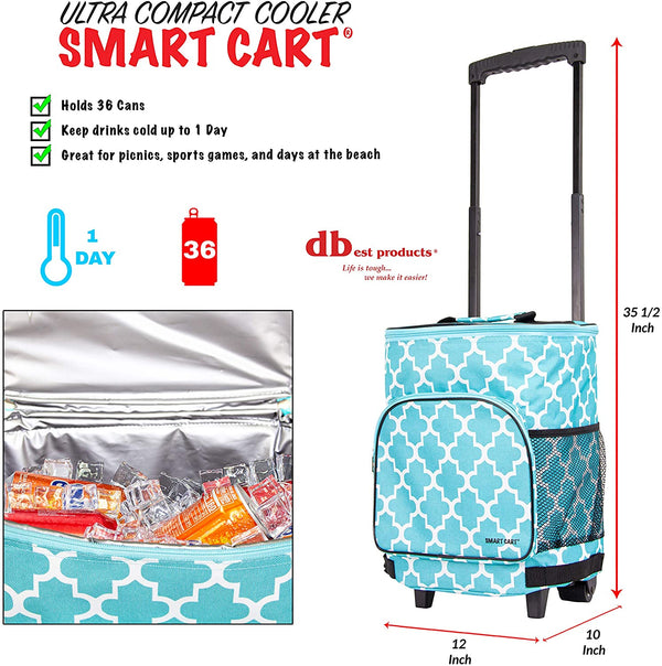 dbest products Ultra Compact Cooler Smart Cart Lunch Bag Insulated Tote  Women Men Camping Accessories Beach Loncheras para Mujer Hombres